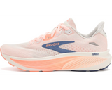 Women's Brooks Ghost 18 in Star White/Cyber Peach/Grey