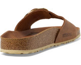 Birkenstock Madrid Big Buckle in Antique Cognac Leather