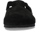Birkenstock Boston Soft Footbed in Black Suede