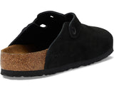 Birkenstock Boston Soft Footbed in Black Suede