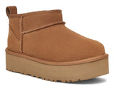 Kids' UGG Classic Ultra Mini Platform in Chestnut