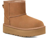 Kids' UGG Classic Mini Platform in Chestnut