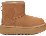 Kids' UGG Classic Mini Platform in Chestnut