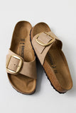 Birkenstock Madrid Big Buckle in Sandcastle Leather