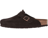 Birkenstock Boston Soft Footbed in Mocha Suede