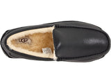 Men's UGG Ascot Slipper in Black Leather